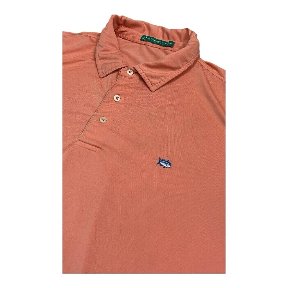 Southern Tide Men's XXL Golf Polo Shirt Salmon Pink Preppy 2XL